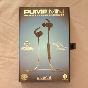 Pump Mini Wireless Earbuds - Blackb NIB